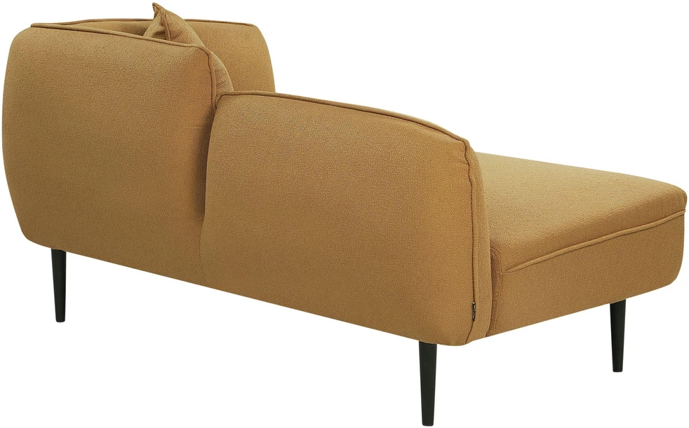 Sofa Beliani Dešininė šezlongas CHEVANNES Boucle garstyčių spalvos