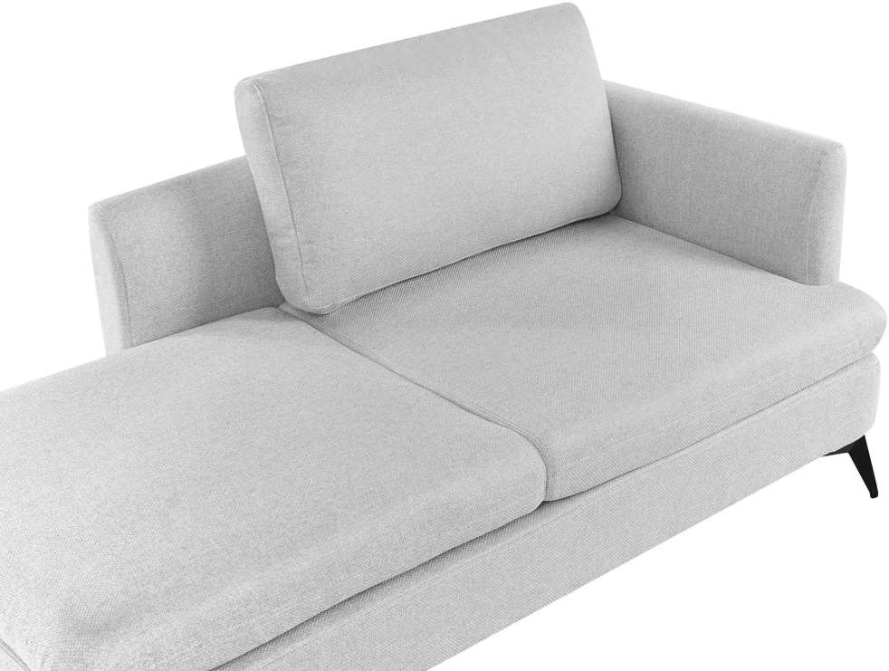 Sofa Beliani Dešininė šezlongas SIEVOZ šviesiai pilkos spalvos