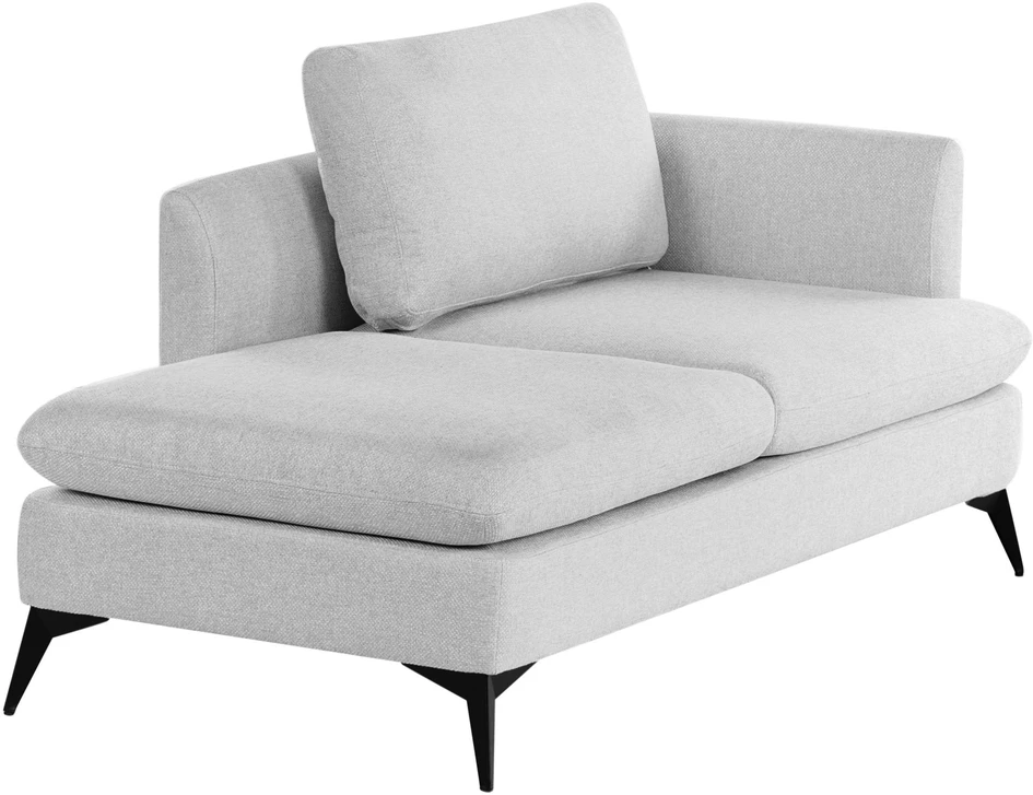 Sofa Beliani Dešininė šezlongas SIEVOZ šviesiai pilkos spalvos