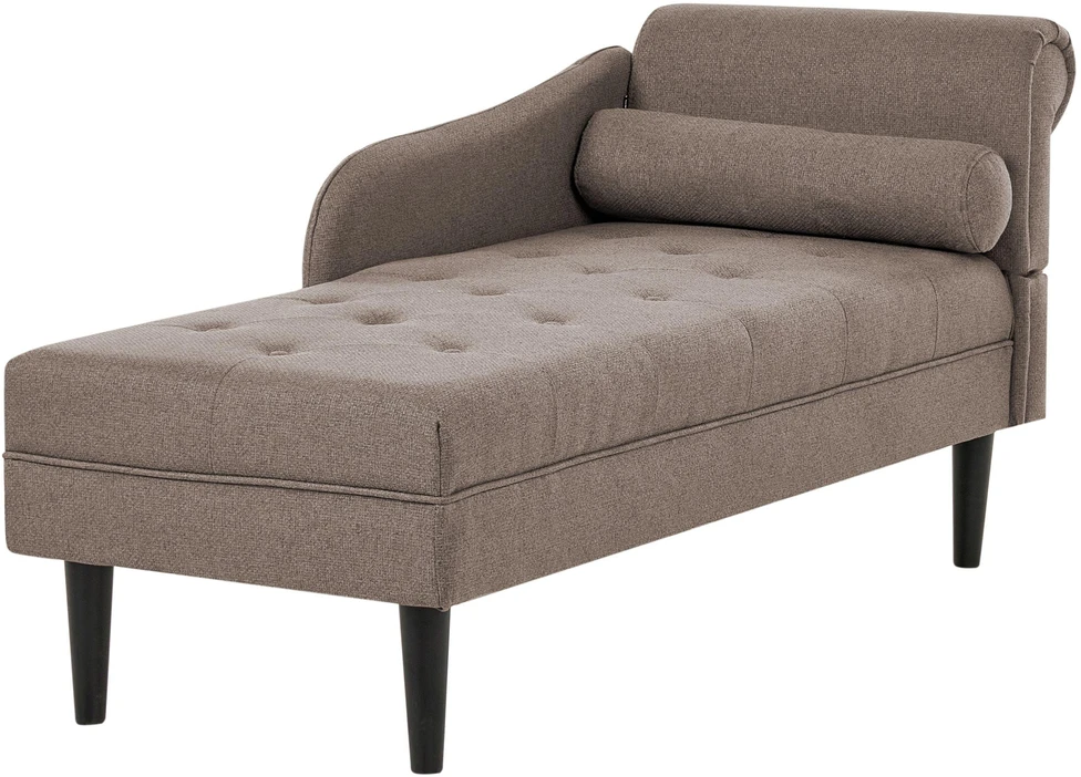 Sofa Beliani Dešininė šezlongas YVOIRE smėlio spalvos