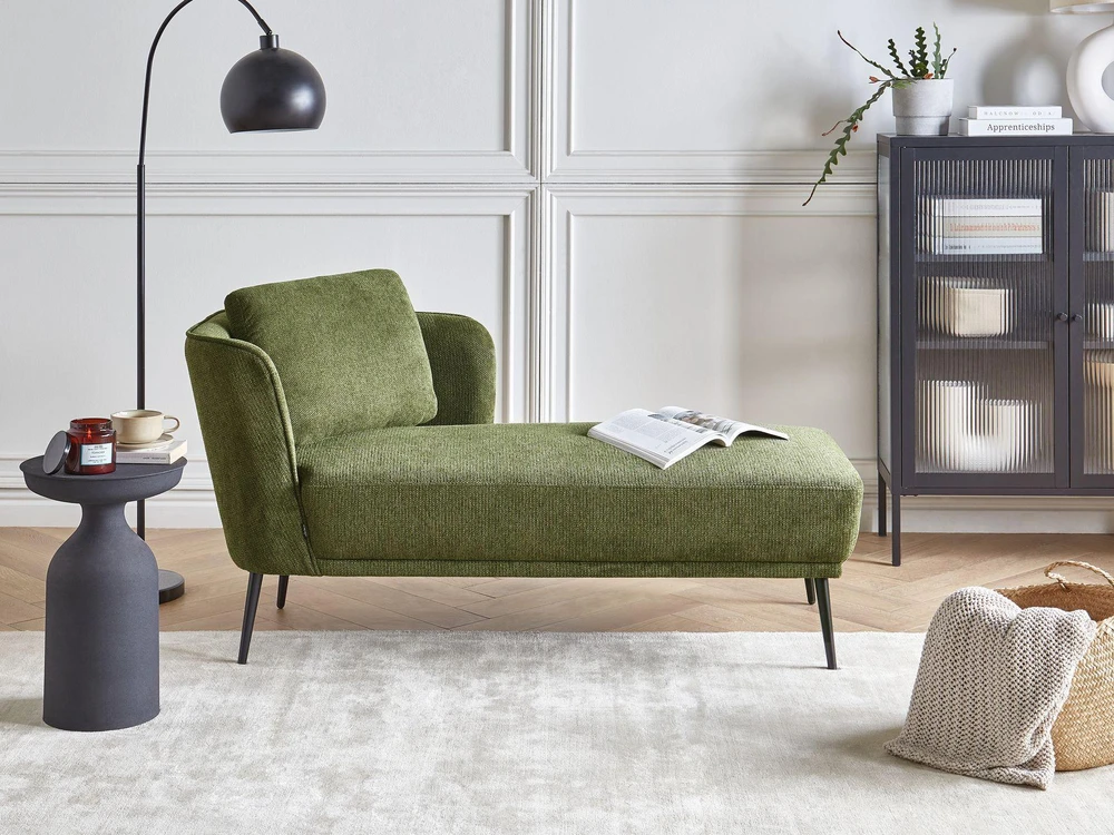 Sofa Beliani Dešininė šezlongo kėdė ARTHEZE tamsiai žalia