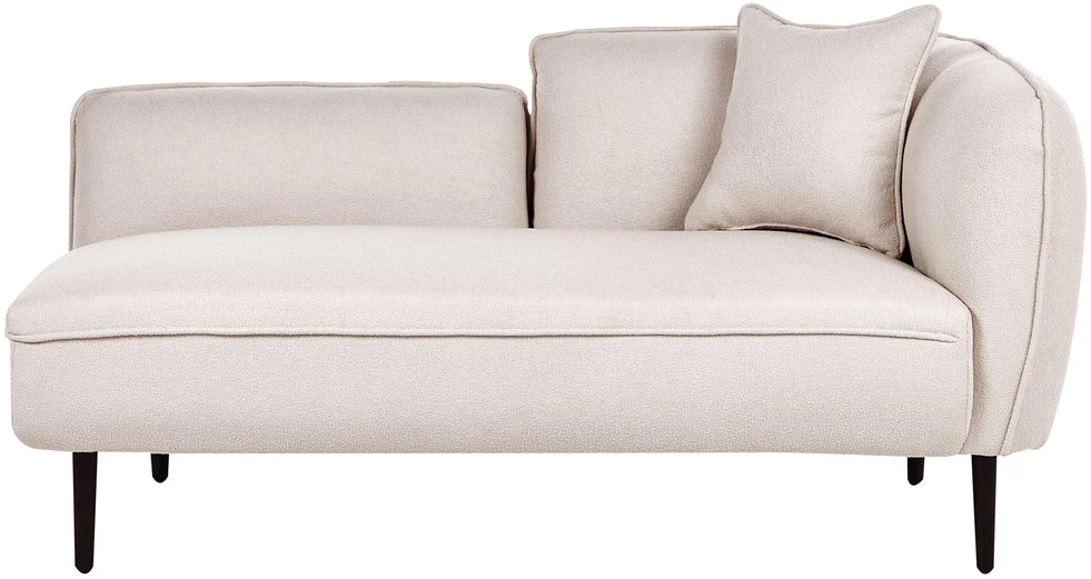 Sofa Beliani Dešininė šezlongo kėdė CHEVANNES Boucle šviesiai smėlio spalvos