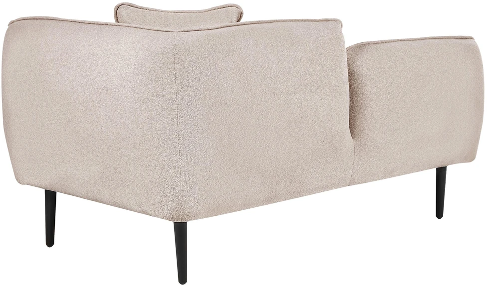 Sofa Beliani Dešininė šezlongo kėdė CHEVANNES Boucle šviesiai smėlio spalvos