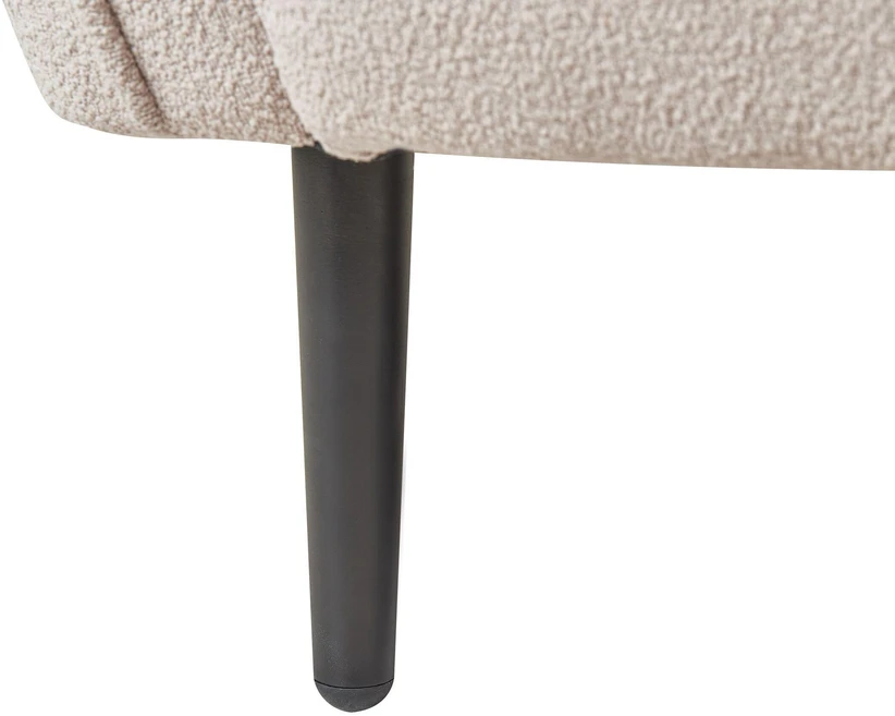 Sofa Beliani Dešininė šezlongo kėdė CHEVANNES Boucle šviesiai smėlio spalvos