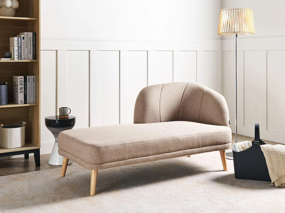 Sofa Beliani Dešininė šezlongo kėdė TANLAY šviesiai ruda