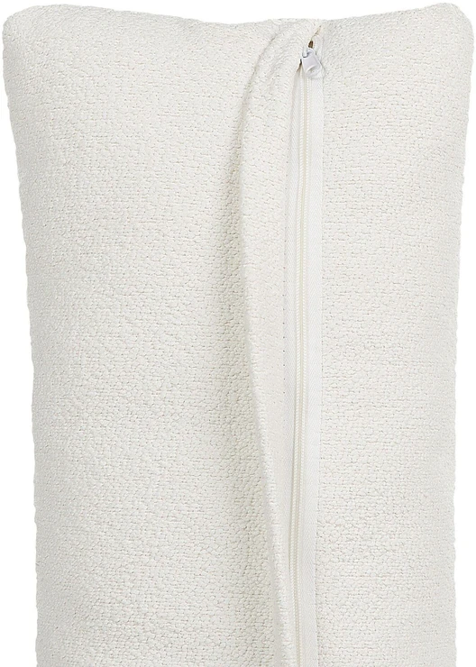 Sofa Beliani Dešininės pusės gultas HELLNAR Boucle, kreminės baltos spalvos