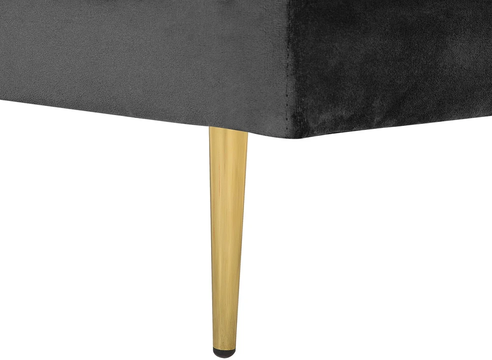 Sofa Beliani Dešininės pusės šezlongas MIRAMAS, veliūras, juodas