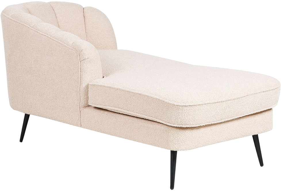 Sofa Beliani Dešininis gultas ALLIER Boucle šviesiai smėlio spalvos
