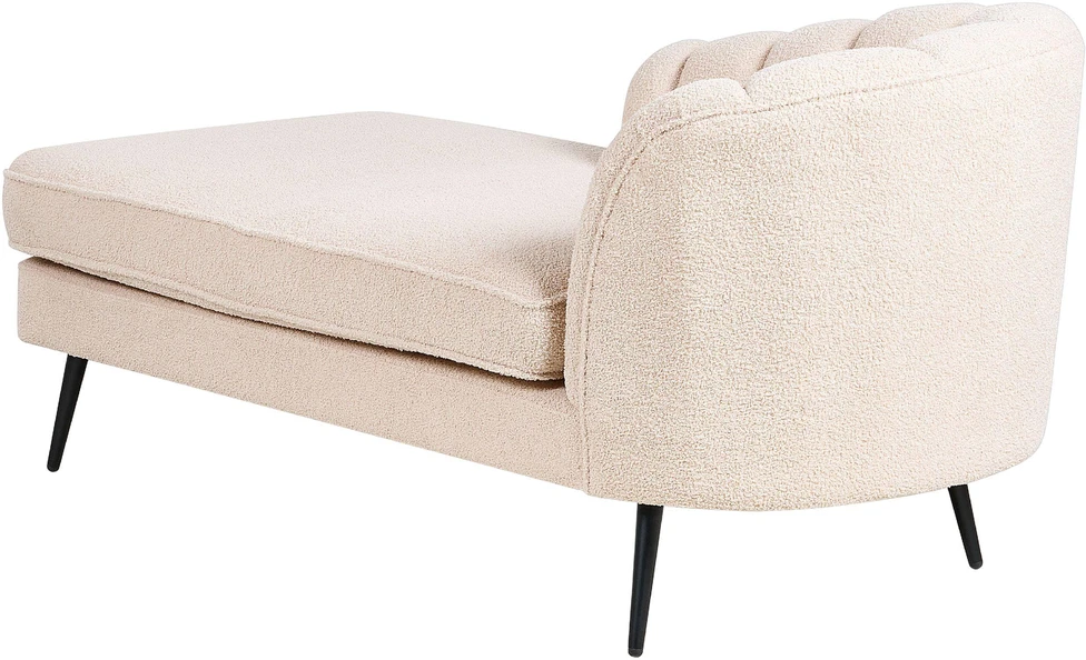 Sofa Beliani Dešininis gultas ALLIER Boucle šviesiai smėlio spalvos