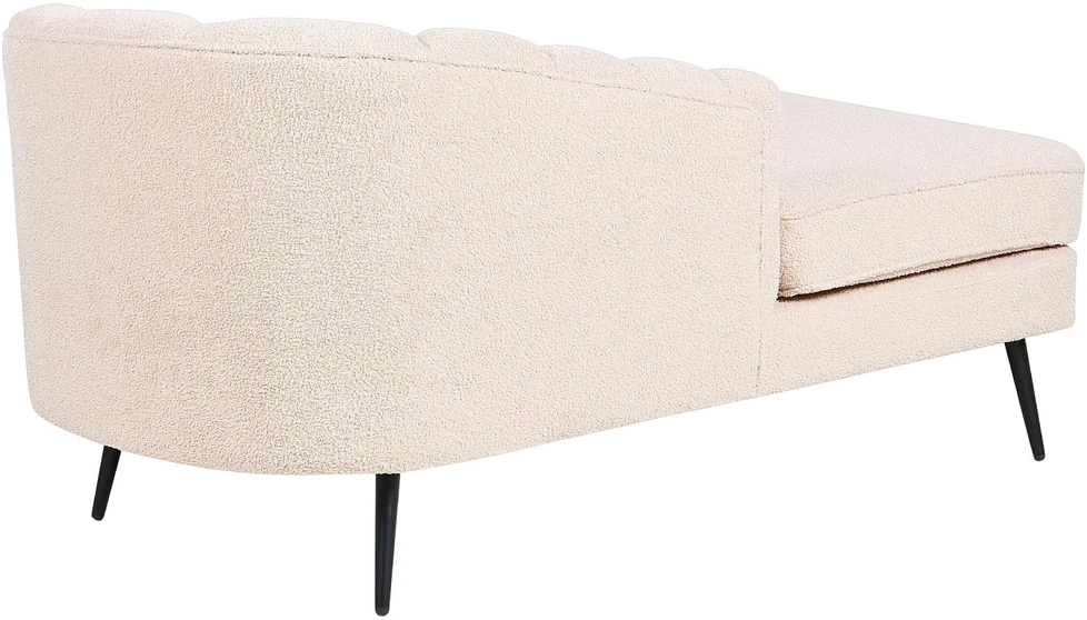 Sofa Beliani Dešininis gultas ALLIER Boucle šviesiai smėlio spalvos