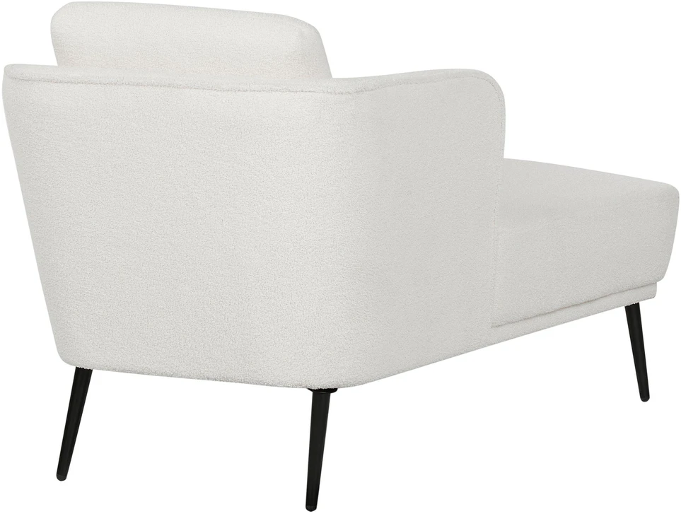 Sofa Beliani Dešininis gultas ARTHEZE Boucle, kreminės baltos spalvos