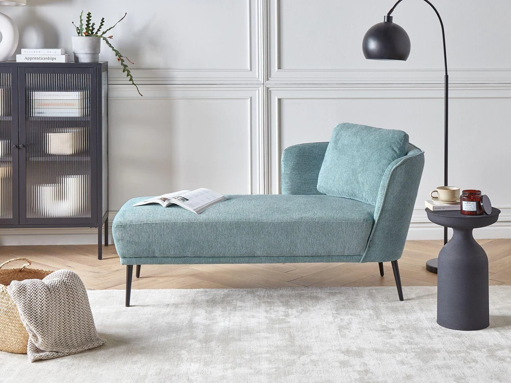Sofa Beliani Dešininis gultas ARTHEZE, mėlynas
