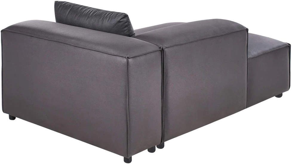Sofa Beliani Dešininis gultas BRANDE Juodas