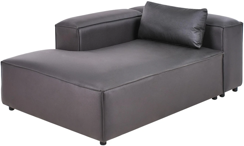 Sofa Beliani Dešininis gultas BRANDE Juodas