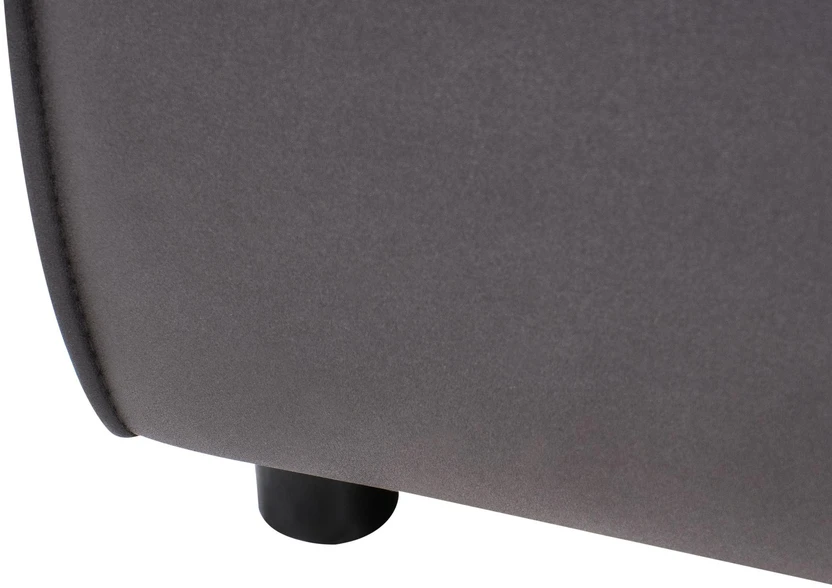 Sofa Beliani Dešininis gultas BRANDE Juodas