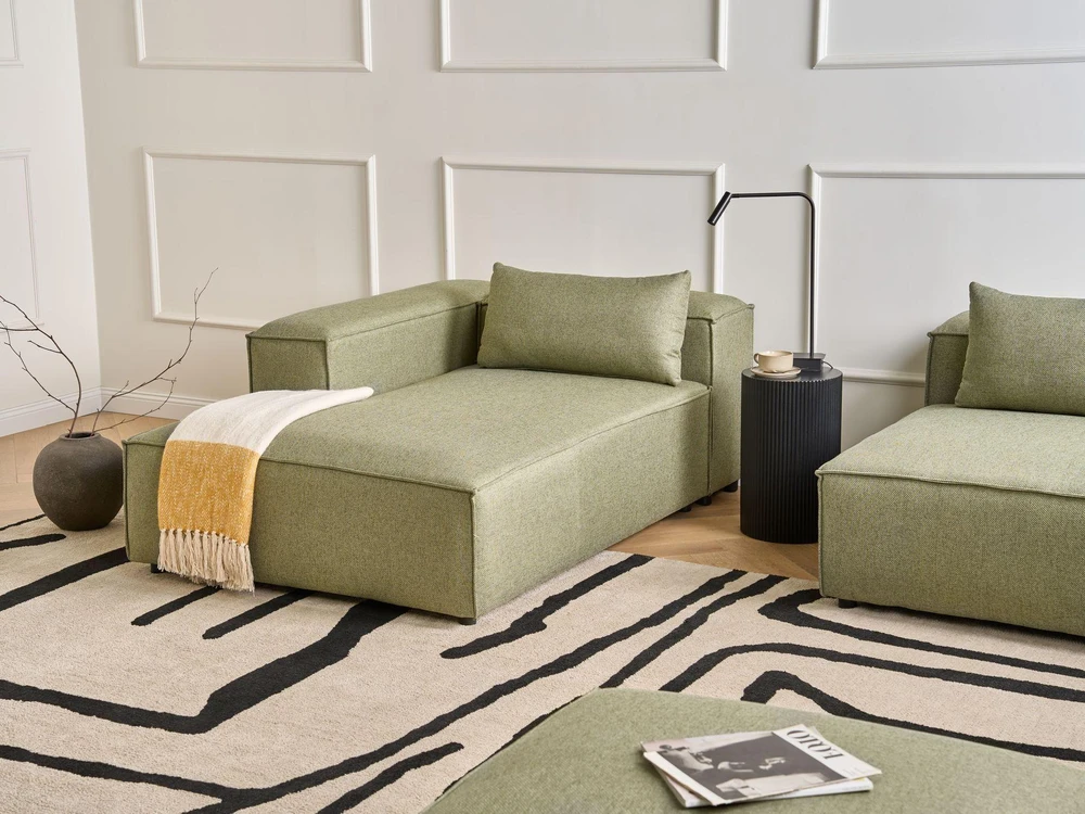 Sofa Beliani Dešininis gultas BRANDE Šviesiai žalias