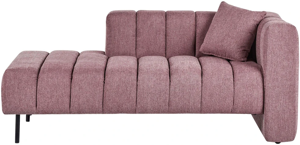 Sofa Beliani Dešininis gultas LANNILS rožinės spalvos