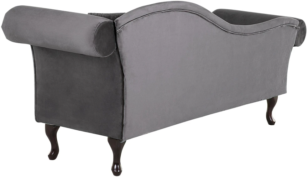 Sofa Beliani Dešininis gultas LATTES veliūrinis pilkas
