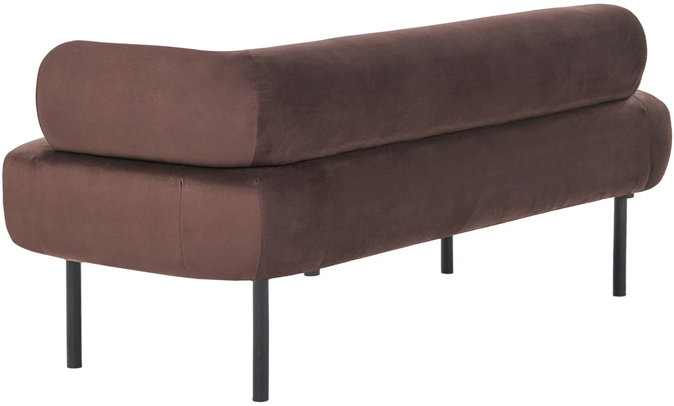 Sofa Beliani Dešininis gultas MIRMANDE tamsiai rudas veliūrinis