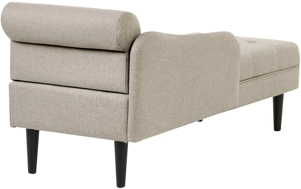 Sofa Beliani Dešininis gultas YVOIRE smėlio spalvos