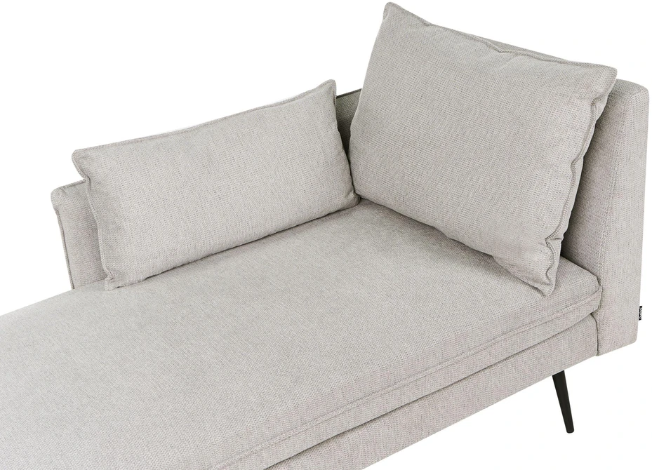 Sofa Beliani Dešininis pilkas šezlongas YERRES