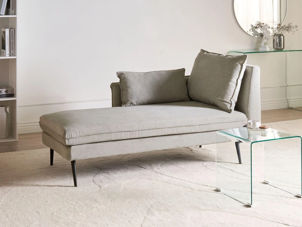 Sofa Beliani Dešininis pilkas šezlongas YERRES