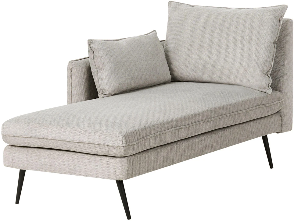 Sofa Beliani Dešininis pilkas šezlongas YERRES