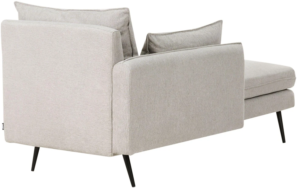 Sofa Beliani Dešininis pilkas šezlongas YERRES
