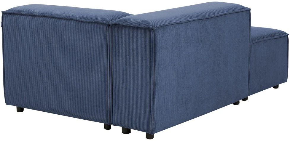Sofa Beliani Dešininis šezlongas ARDAL, tamsiai mėlynas velvetas
