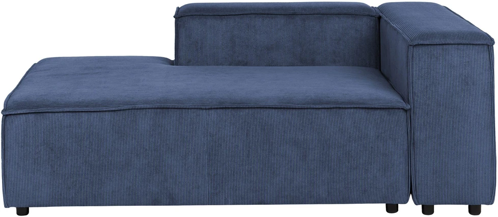 Sofa Beliani Dešininis šezlongas ARDAL, tamsiai mėlynas velvetas