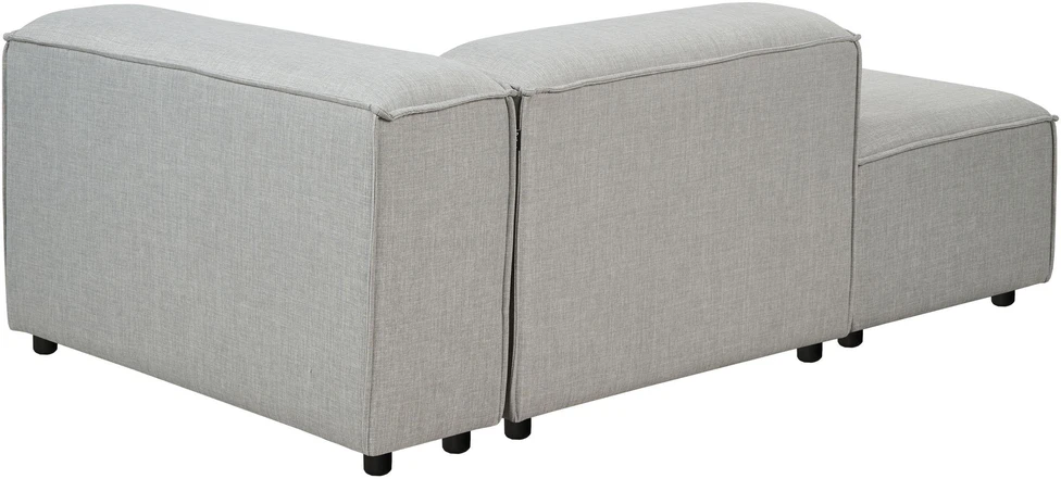 Sofa Beliani Dešininis šezlongas ARDAL šviesiai pilkas