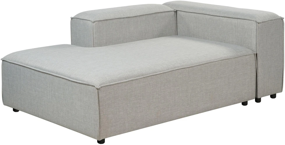 Sofa Beliani Dešininis šezlongas ARDAL šviesiai pilkas