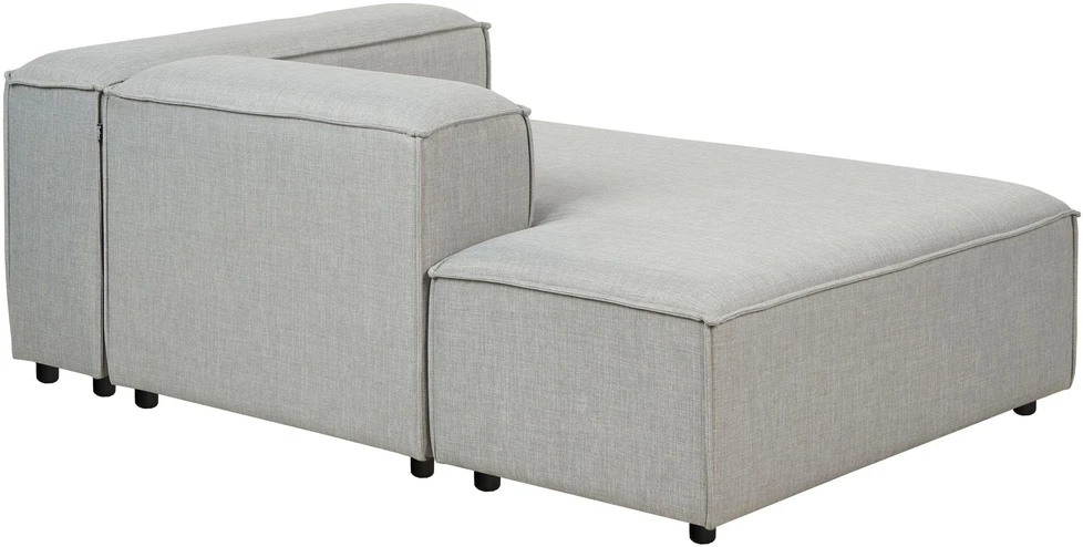 Sofa Beliani Dešininis šezlongas ARDAL šviesiai pilkas
