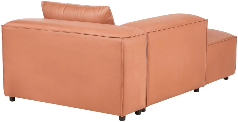 Sofa Beliani Dešininis šezlongas BRANDE auksinės rudos spalvos