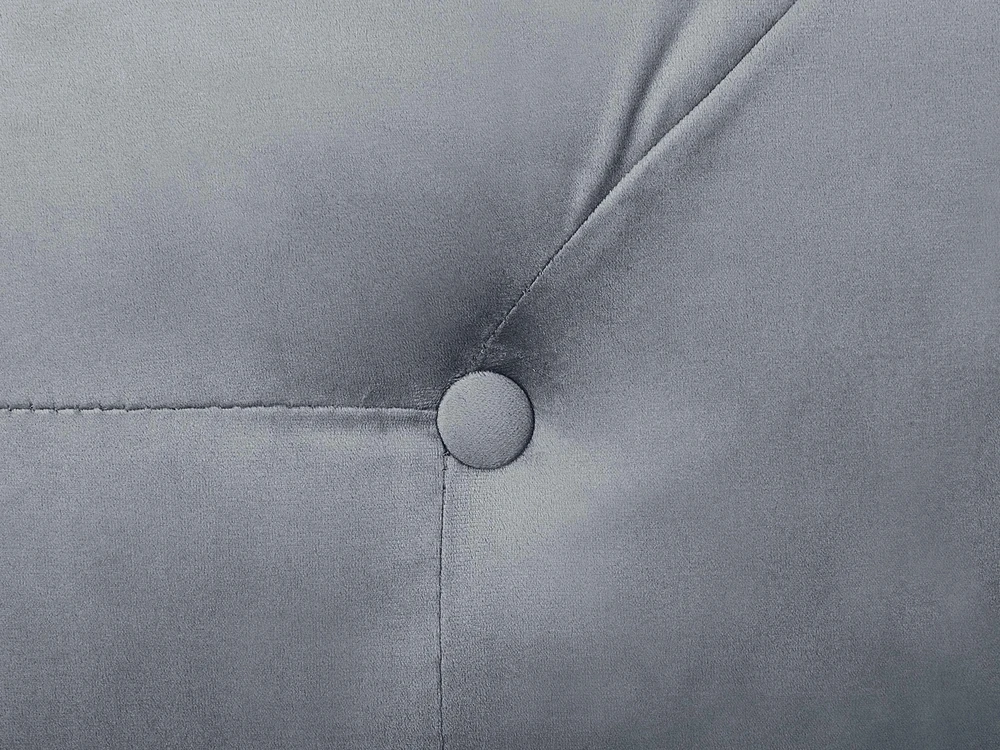Sofa Beliani Dešininis šezlongas IVRY, veliūras, pilkas