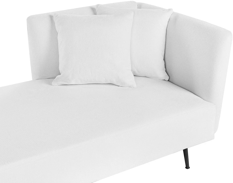 Sofa Beliani Dešininis šezlongas RIOM, baltas