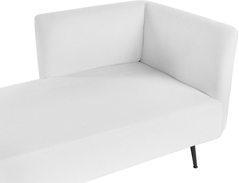 Sofa Beliani Dešininis šezlongas RIOM, baltas