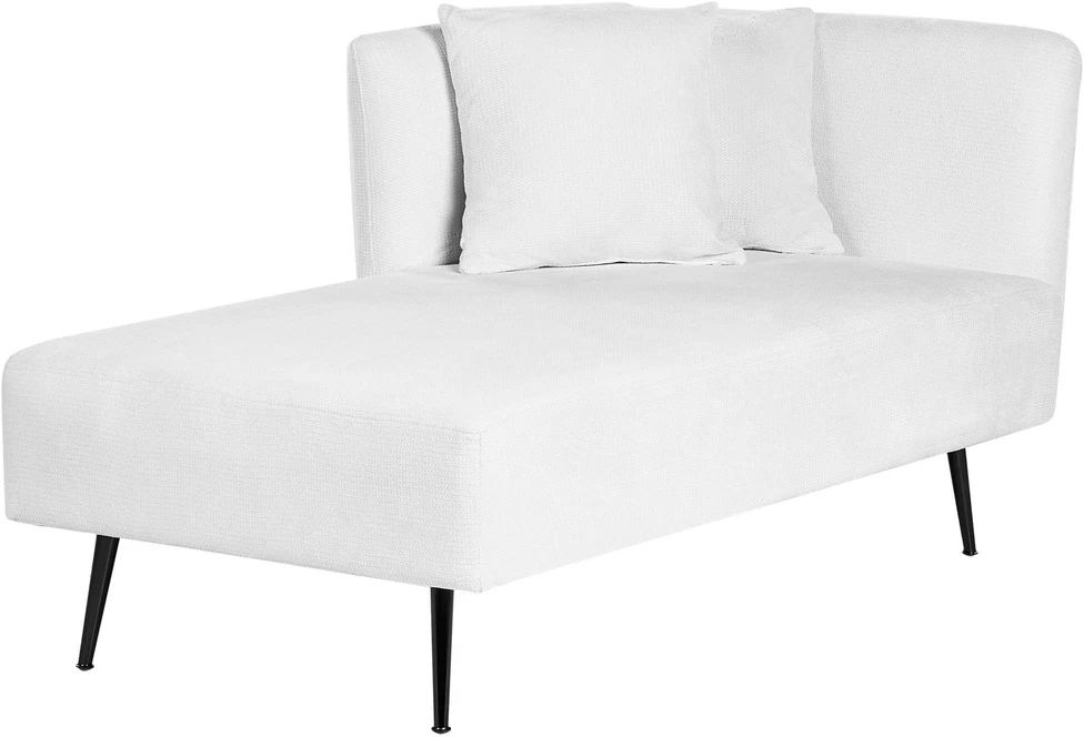 Sofa Beliani Dešininis šezlongas RIOM, baltas