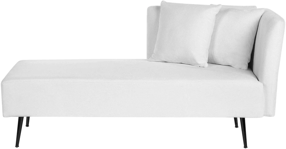 Sofa Beliani Dešininis šezlongas RIOM, baltas
