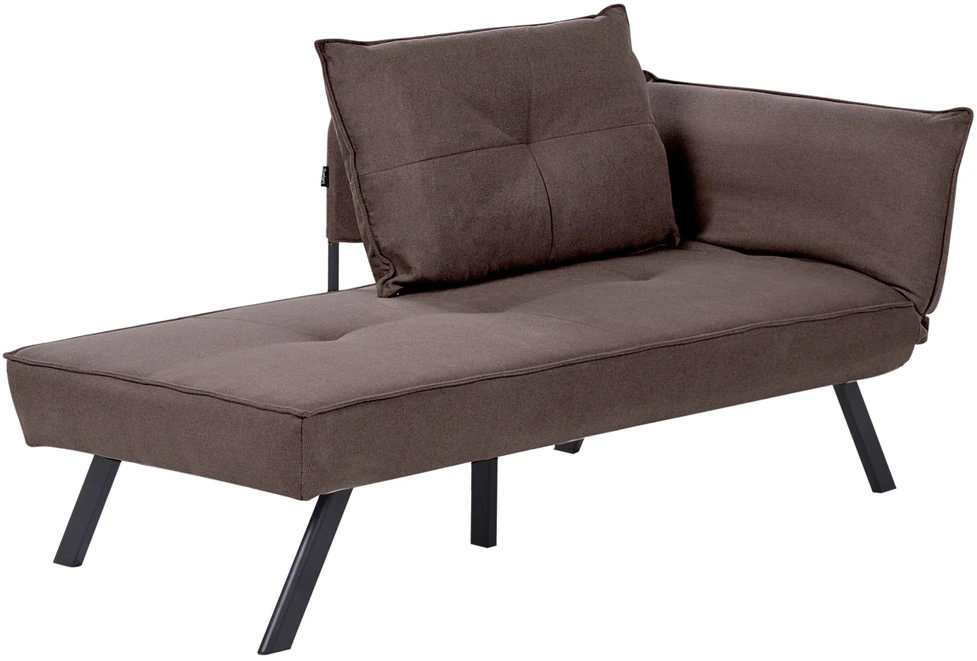 Sofa Beliani Dešininis šezlongas ROCAMADOUR rudas
