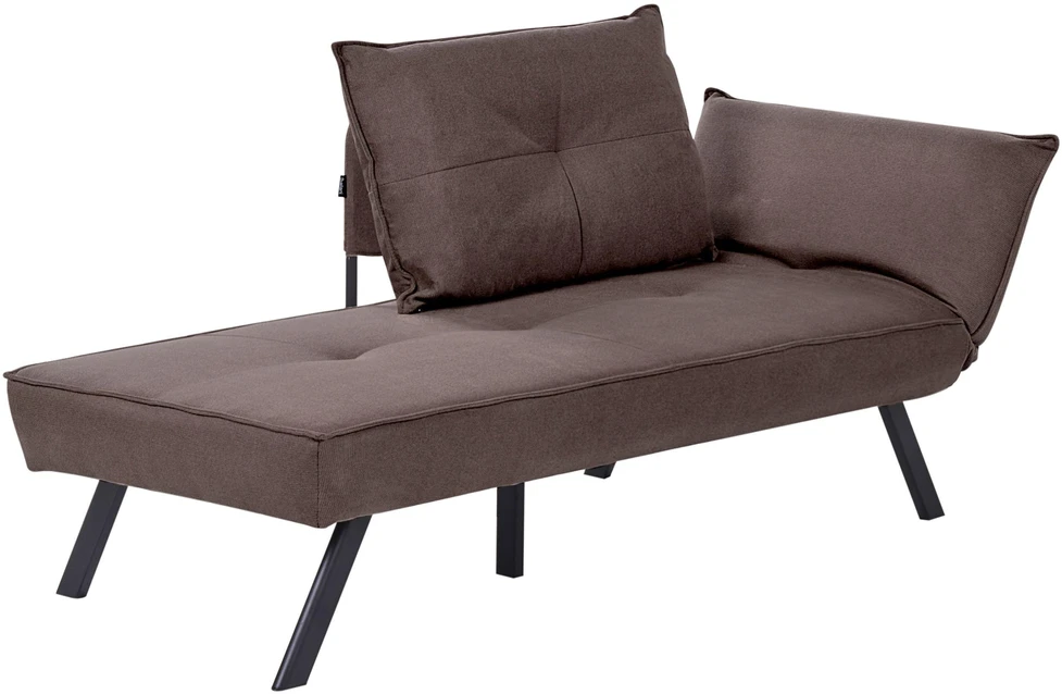 Sofa Beliani Dešininis šezlongas ROCAMADOUR rudas