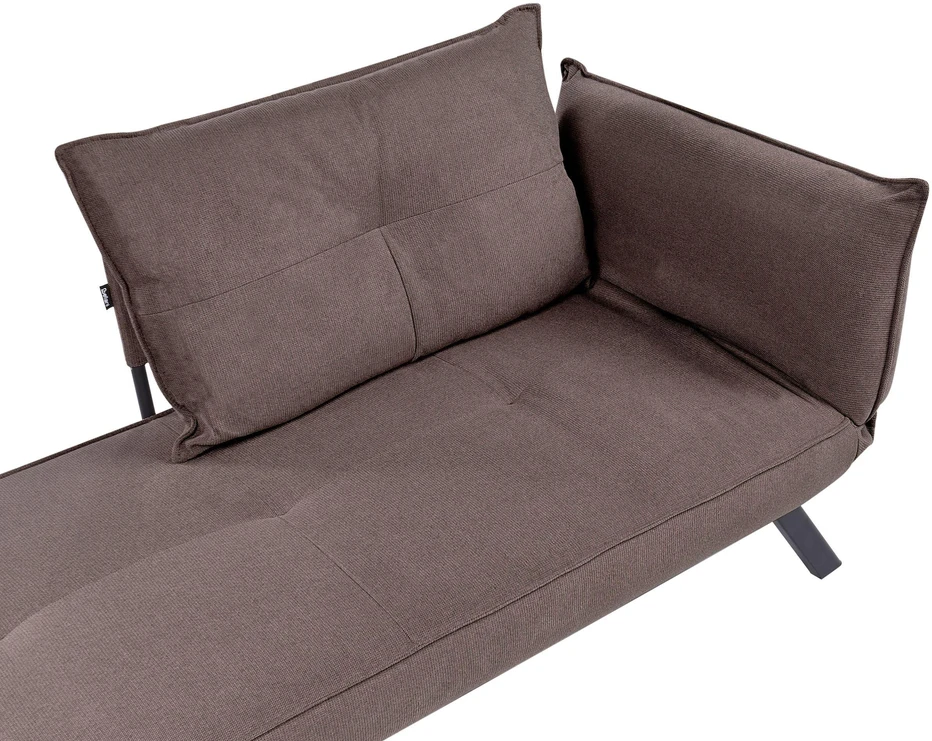 Sofa Beliani Dešininis šezlongas ROCAMADOUR rudas