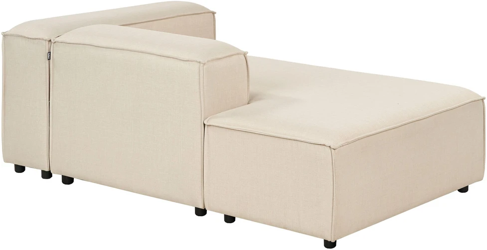 Sofa Beliani Dešininis szezlongas ARDAL, smėlio spalvos