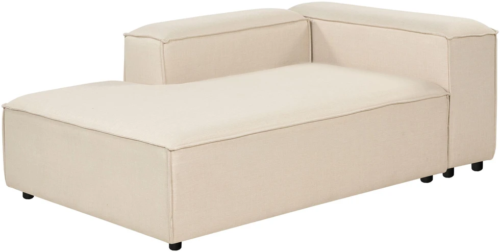 Sofa Beliani Dešininis szezlongas ARDAL, smėlio spalvos