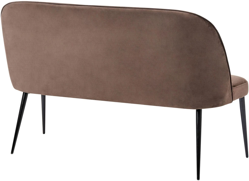 Sofa Beliani Dviejų vietų valgomojo suoliukas OSBY, veliūras, tamsiai rudas