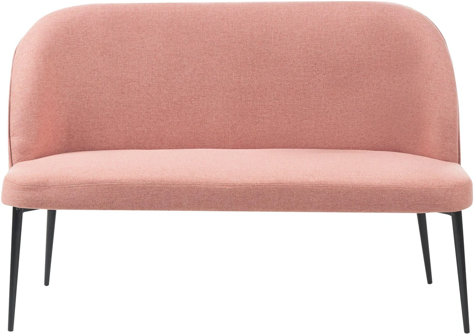 Sofa Beliani Dvivietis suoliukas valgomajam OSBY, rožinis