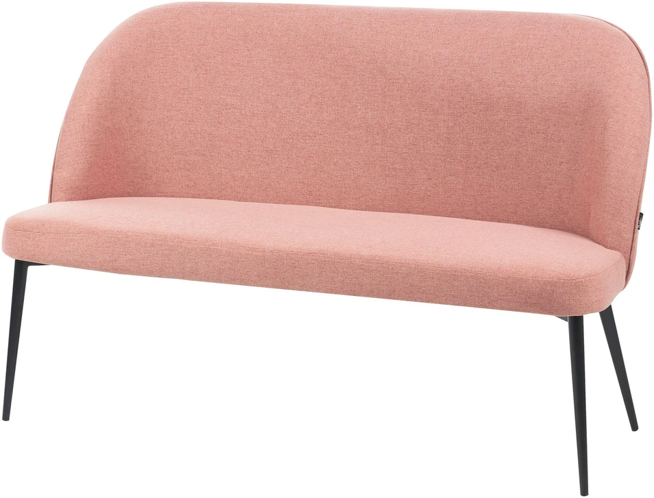 Sofa Beliani Dvivietis suoliukas valgomajam OSBY, rožinis