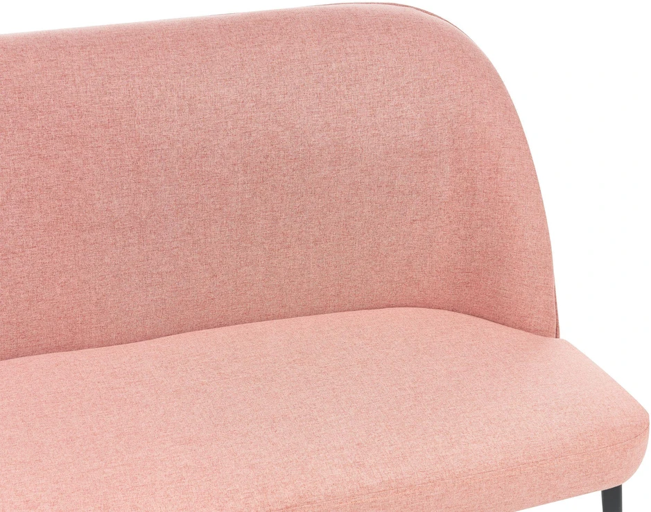 Sofa Beliani Dvivietis suoliukas valgomajam OSBY, rožinis
