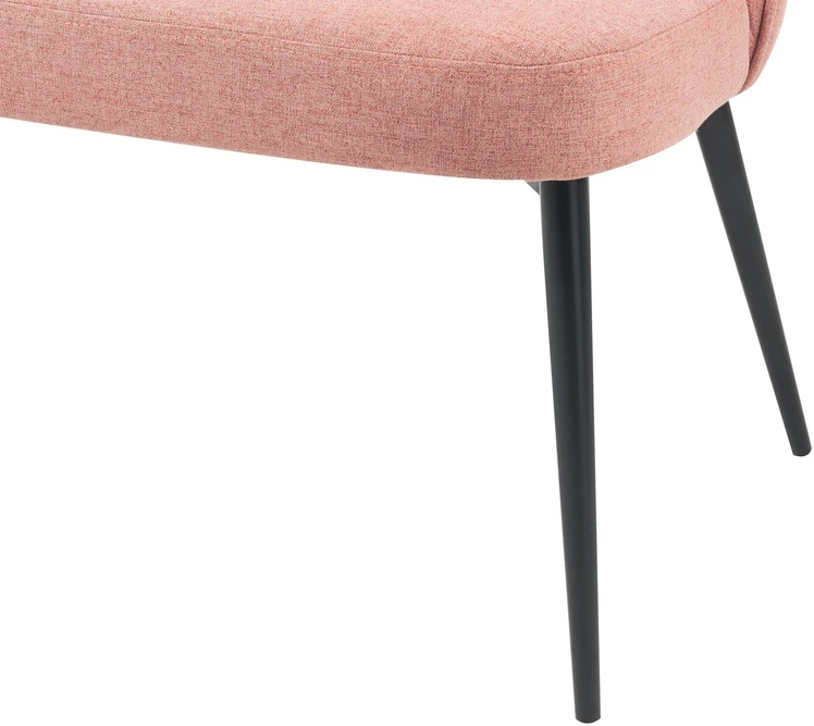 Sofa Beliani Dvivietis suoliukas valgomajam OSBY, rožinis