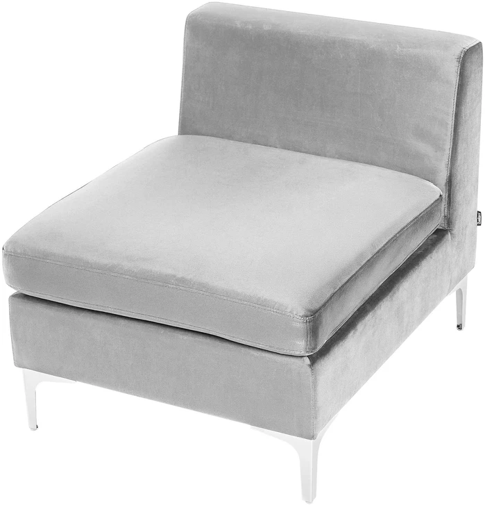 Sofa Beliani EVJA vienvietis modulis, pilkas veliūras